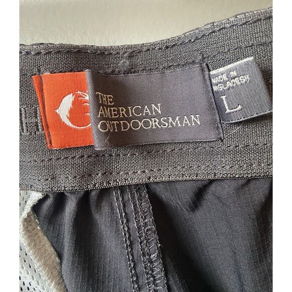 American Outdoorsman Men’s Large Dark Gray Cargo Convertible Zip-Off Pants - Picture 2 of 7